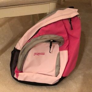 Pink Jansport One Shoulder Backpack